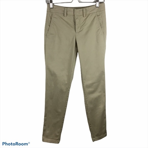 Vince Tan Rolled Cuff Boyfriend Trousers. - Picture 2 of 9